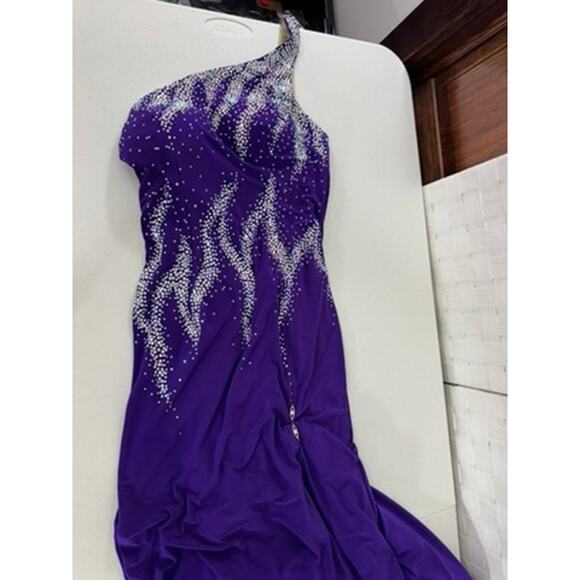 "KISS KISS FORMAL" ABBEY PAIGE Prom Dress One Arm Y2K Fairy SZ 12 FINAL SALE!! - Picture 6 of 15